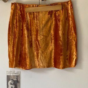 Crushed Velvet Mini Skirt